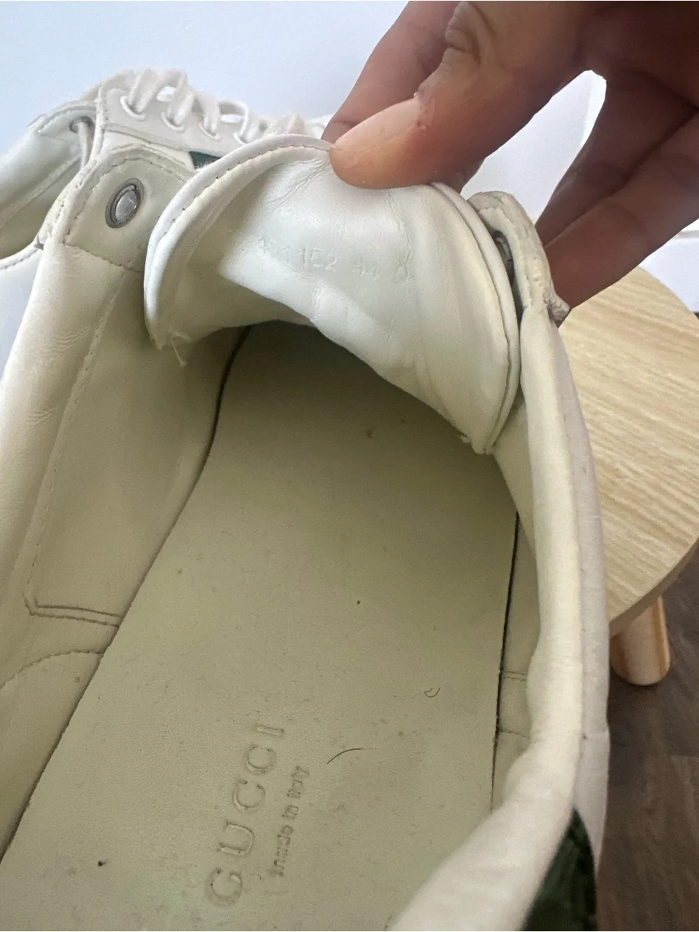 Gucci White Leather Ace Sneaker